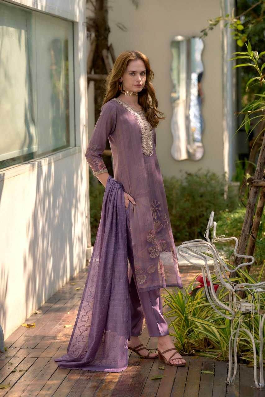 TissueEmbroidered Kurtis - MYLUXURY LANE ENTERPRISE